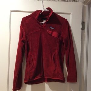 Red Patagonia retool pullover